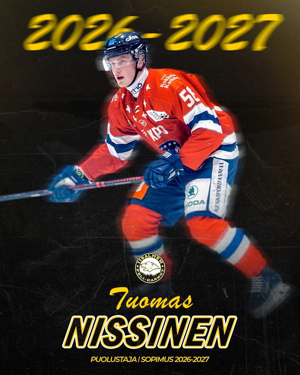 IPKedustus's tweet photo. 𝙄𝙋𝙆:𝙣 𝙥𝙪𝙤𝙡𝙪𝙨𝙩𝙪𝙨 𝙫𝙖𝙝𝙫𝙞𝙨𝙩𝙪𝙪 - Tom Grönblom ja Tuomas Nissinen Iisalmeen! 🟡⚫

IPK on tehnyt vuoden sopimukset puolustajien Tom Grönblomin, 26, ja Tuomas Nissisen, 21, kanssa. 🤝🏻

Lue uutinen 📝: https://t.co/BXN703NFMo

#MeOlemmeIPK #IPKedustus #Mestis https://t.co/BgsRYJvagu