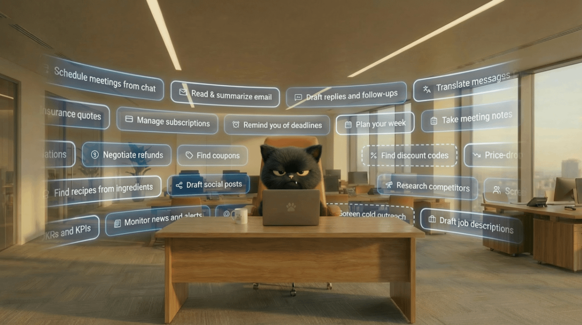 Trisha_Techie's tweet image. Everyone talks about AI tools.

Nobody talks about AI that actually lives with you.

This little desktop cat just replaced half my workflow… and I barely touched my keyboard. ↓