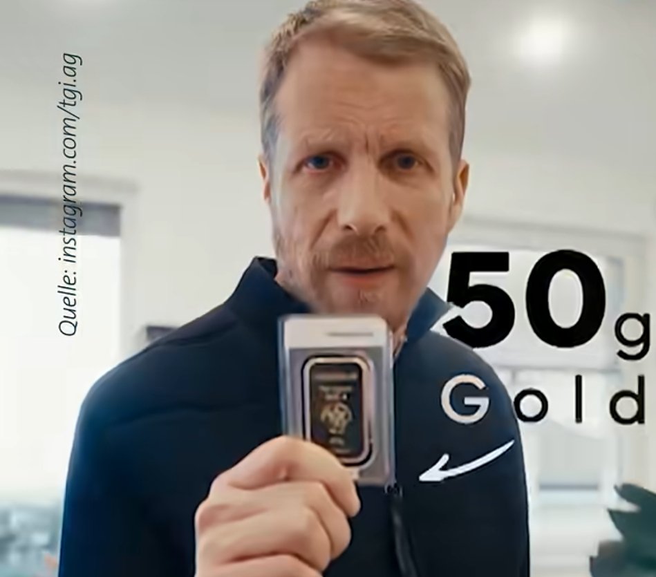 Techaktien1's tweet image. Oliver Pocher gerät stark in die Kritik, da er als Werbegesicht für den liechtensteinischen Goldhändler TGI AG auftrat, der Kunden unrealistische Rabatte von bis zu 72% auf den Goldpreis über drei Jahre versprach. Weil solche enormen Preisnachlässe hochgradig unplausibel sind und