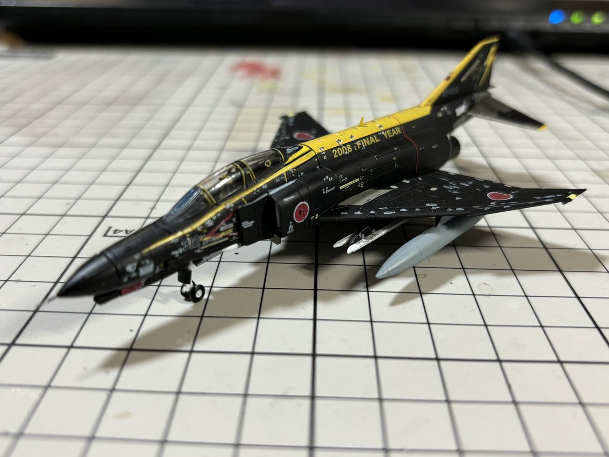 katigalasu's tweet photo. #プラモデルライフ #144スケモ 

 F-4EJ改
三沢基地第3航空団8飛行隊
運用終了記念塗装機

アンテナ復活させた。
スパローは両面で固定

アマプラで大脱走やってる https://t.co/gaMpQz3WTK