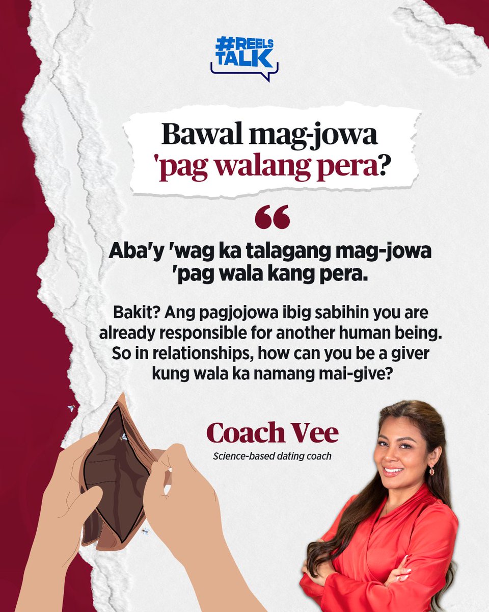 Sang-ayon ka bang bawal magjowa 'pag walang pera?

Panoorin sa link ang buong #ReelsTalk ni Coach Vee: facebook.com/reel/804101495…
