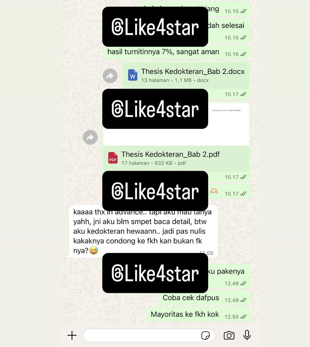 Joki skripsi / joki proposal / joki skripsi murah / joki skripsi kedokteran / joki kedokteran / joki tugas terpercaya / joki kedokteran hewan

Joki kedokteran / joki thesis kedokteran hewan. Thanks sudah repeat order di <a href="/Like4star/">Joki Tugas 5 Ribu / SD SMP SMA KULIAH S1 - S2</a> 📲📚✅
#zonauang #jokitugas #jokiskripsi #jokifk
