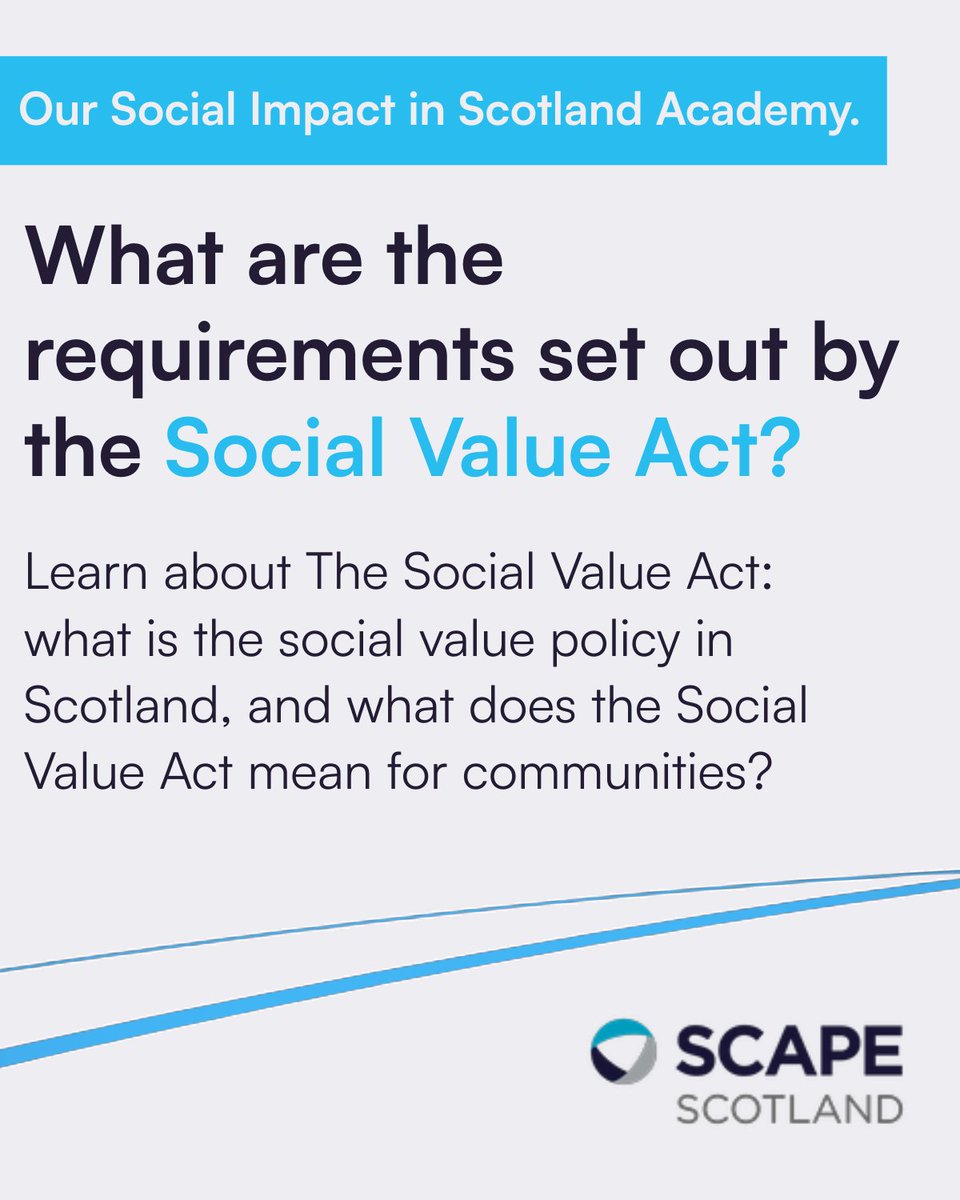 SCAPEScotland's tweet photo. What does the Social Value Act really require? 🤝

It’s about more than cost — public procurement must consider social, economic and environmental impact, from local jobs to sustainability and community wellbeing.

Read more: https://t.co/ROmZmfl7TJ

#SocialValue #Procurement https://t.co/G6yKTcVyIS
