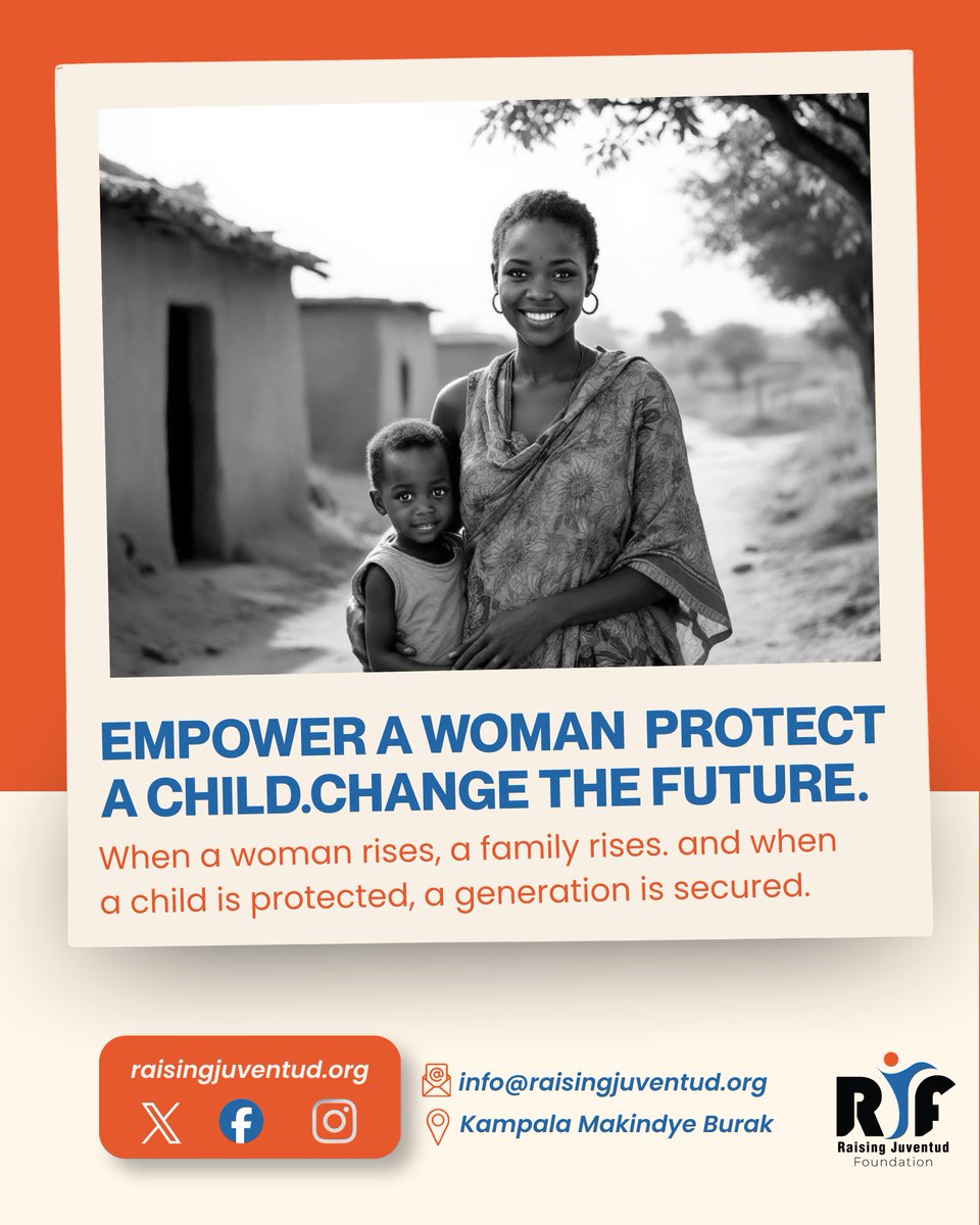 raisingjuventud's tweet photo. Empower a woman. Protect a child. Change the 

future.When women rise, families rise.
When children are protected, generations thrive.Raising Juventud Foundation is strengthening communities through women’s empowerment and child protection.Stronger Women. Safer Children. https://t.co/EuiUwnIQTM