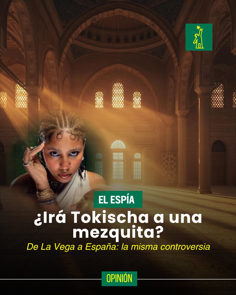 DiarioLibre's tweet photo. 🖋 | #ElEspía| A Tokischa parece gustarle la paz de los templos cristianos, aunque no precisamente para orar ni entonar alabanzas con su voz aullante. No le bastó con que en 2021 le restringieran por un año la visita a La Vega tras fotografiarse semidesnuda en el Santuario Nuestra Señora de la Altagracia. Ahora volvió a hacer lo mismo en la Basílica de Nuestra Señora del Coro, en España. A la Toki, al parecer, le inspira la serenidad de la cristiandad. Ya que anda por la Madre Patria: ¿se animará a explorar templos de credos más severos? Si pasa por Madrid, podría darse una vuelta por la Mezquita de la M-30.

🔗 https://t.co/iLB9nye0Vw

#DiarioLibre #PeriódicoLíder