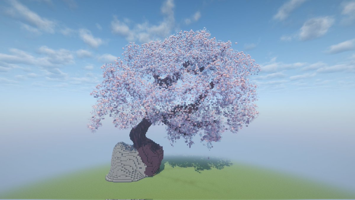 uparupagameaka's tweet image. 大樹の桜
 #Minecraft #Minecraftbuilds #Minecraft建築コミュ