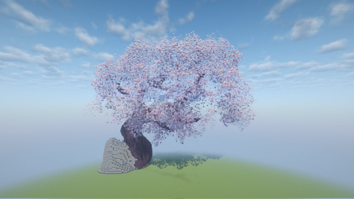 uparupagameaka's tweet image. 大樹の桜
 #Minecraft #Minecraftbuilds #Minecraft建築コミュ