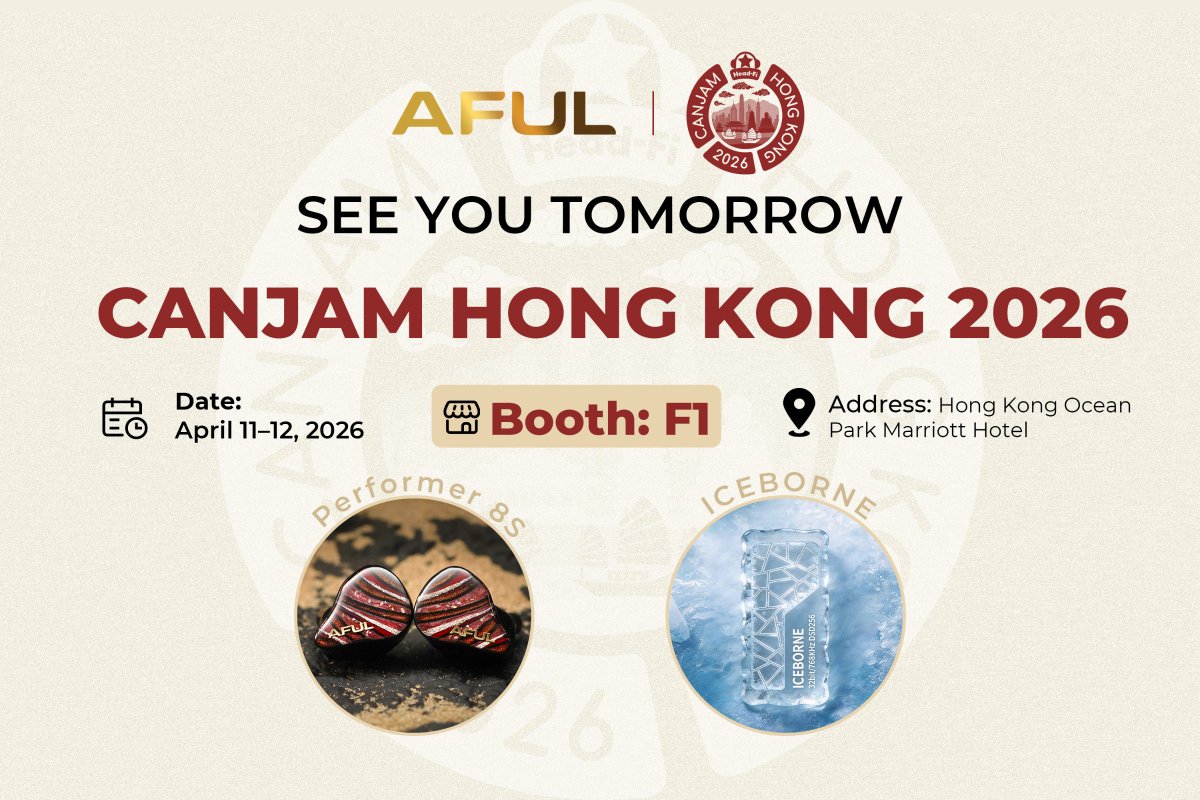 AFULJP's tweet image. 🚨CanJam Hong Kong 2026 出展中！🎉

🎧Performer 8S ＆ ポータブルDAC（シークレット）を展示中✨
🔥試聴にお越しいただいた方にはプレゼントもご用意しています🎁
ぜひ会場でお会いしましょう！👋

#CanJam2026 #HongKong #HiFi #オーディオ #DAC #IEM #展示会 #オーディオ好き