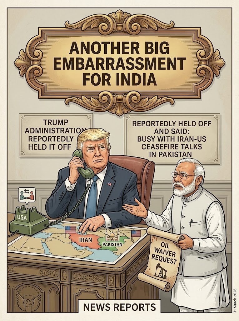 sabtainhai78448's tweet photo. ANOTHER BIG EMBARRASSMENT FOR #INDIA

India requested the US to extend a waiver to continue oil imports, but the Trump administration reportedly held it off and said they are currently busy with Iran-US ceasefire talks in Pakistan, reports. https://t.co/l12APN1AO4