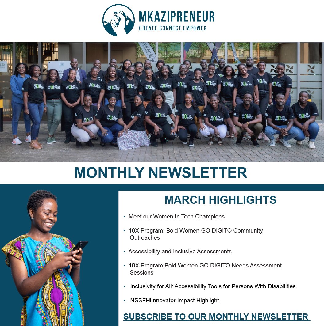 mkazipreneur's tweet image. April finds us building on the strong momentum from March, where we celebrated Women’s Month through initiatives such as the Women in Tech mentorship program 🌱✨

📩 Read more here: tinyurl.com/aprilread

🔔 Subscribe: tiny.cc/mkazinewsletter

#CommunityImpact