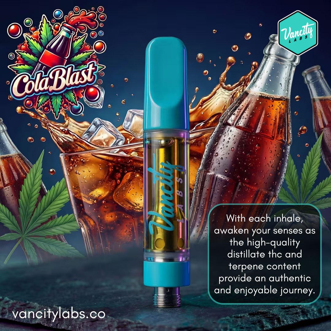 vancitylabsco's tweet image. Elevate your experience with Cola Blast THC Cart 🌬️✨

Smooth, flavorful hits with premium distillate and rich terpenes for a truly enjoyable journey. 🔥

🌐 vancitylabs.co/product/cola-b…

#THC #VapeLife #CannabisCommunity #Terpenes #Relaxation