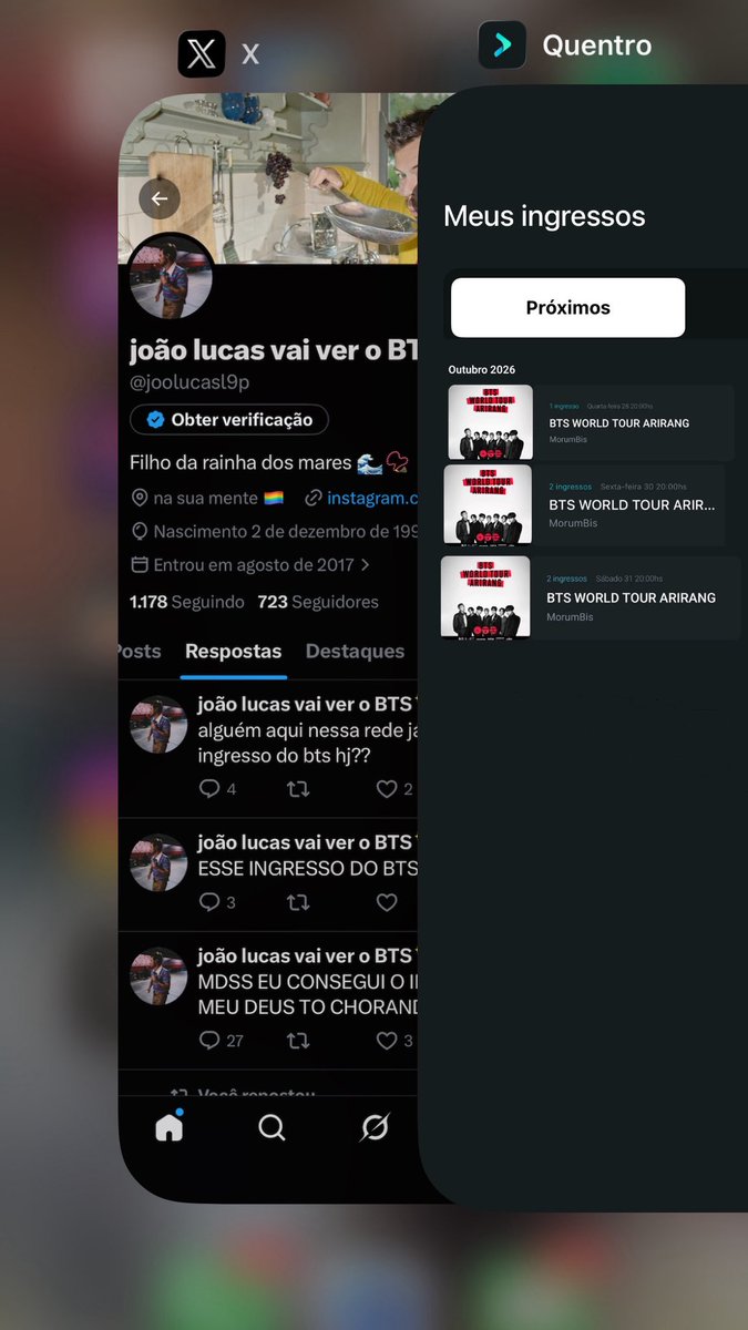 joão lucas vai ver o BTS✨ ❤️ tweet media