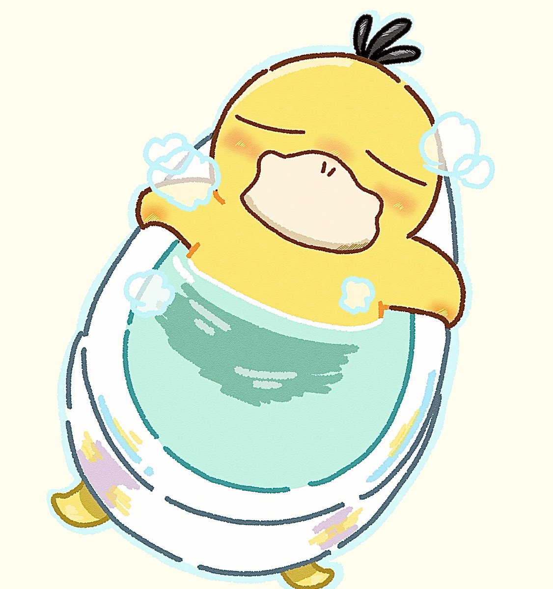 oyasumi_ohuton1's tweet photo. こういうお風呂でもかわいい🛀 https://t.co/S7M7btiCBh