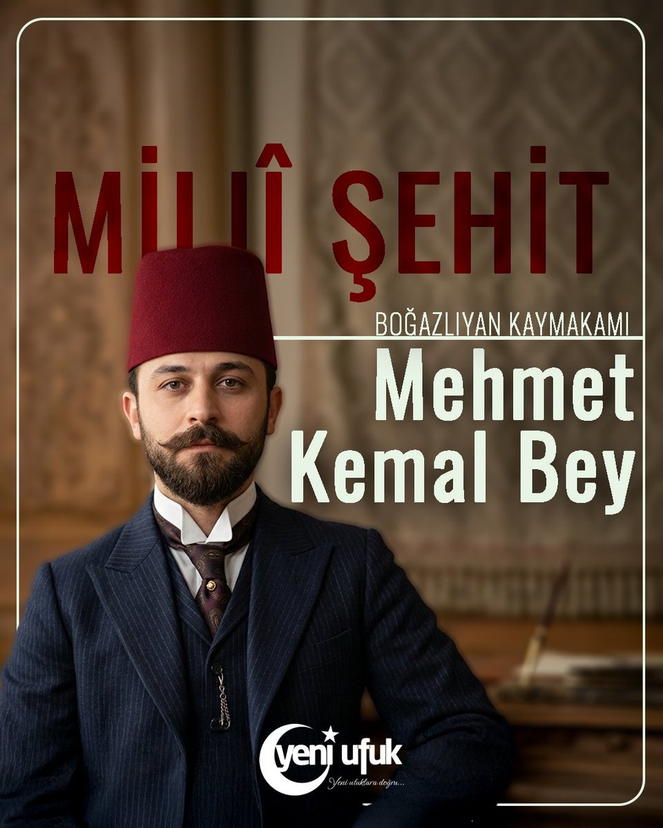 YeniUfukDergisi's tweet photo. İngilizlerin isteği üzerine işgal yıllarında kurulan mahkemelerce yargılanıp Damat Ferit Paşa hükümeti tarafından idam edilen Boğazlıyan Kaymakamı Mehmet Kemal Bey’i, vefatının 107. senesinde saygı ve rahmetle anıyoruz.

#yeniufukdergisi #Boğazlıyankaymakamımehmetkemalbey https://t.co/mWt7R9N46S