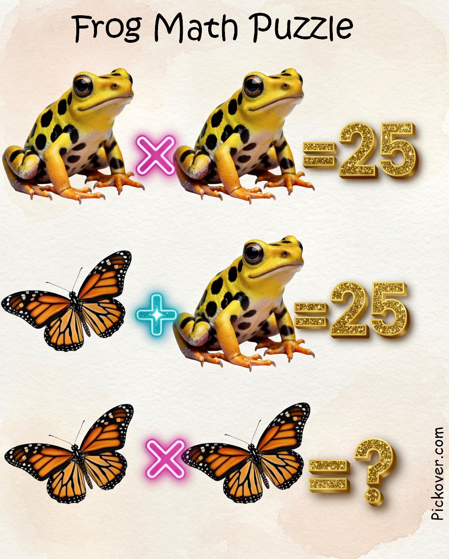 pickover's tweet image. Mathematics.  For your kids and students.

The Amphibian Enigma: Solving for the Butterfly Variable.
