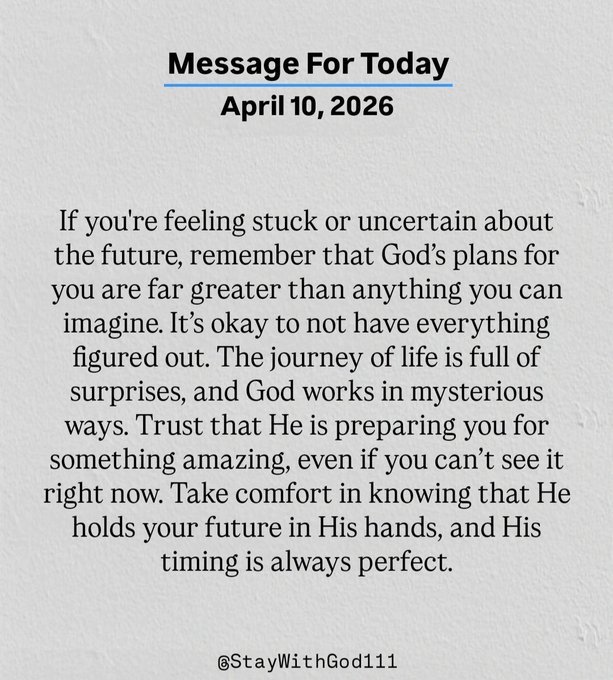 God's plans for you are far greater than anything you can imagine.