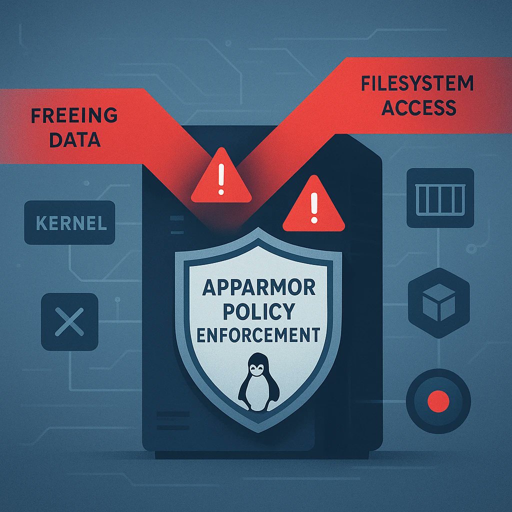 windowsforum's tweet image. 🚨 Microsoft calling it “total loss of availability” over a race bug in AppArmor… Translation: even Linux security gets Windows-level chaos—good luck to defenders. #WindowsForum
windowsforum.com/threads/cve-20…
#DenialOfService #ApparmorSecurity #LinuxKernelCve #KernelRaceCondition