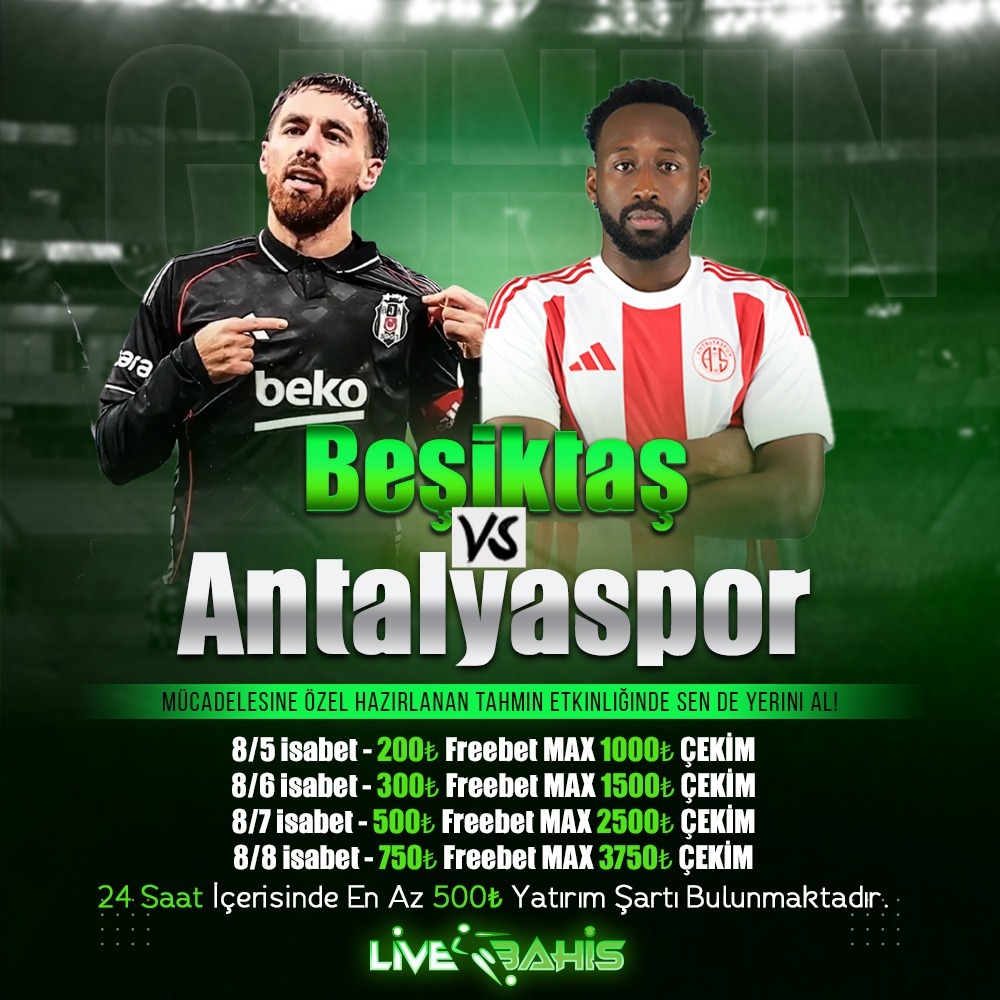 livebahis_lb's tweet photo. 🔥⚽️Beşiktaş - Antalyaspor
            MAÇINA ÖZEL! ⚽️🔥

👉 Maç sonucu,
👉 Gol sayısı,
👉 İlk golü atan,
👉 Kartlar &amp; kornerler 🎯

Tahminini yap 💭
Doğru bil, kazanmaya bir adım yaklaş! 🏆🔥

Derbi derbidir, sürprizlere hazır ol! 😎⚽️

💫  TAHMİNDE BULUN https://t.co/rV4MVTn44V