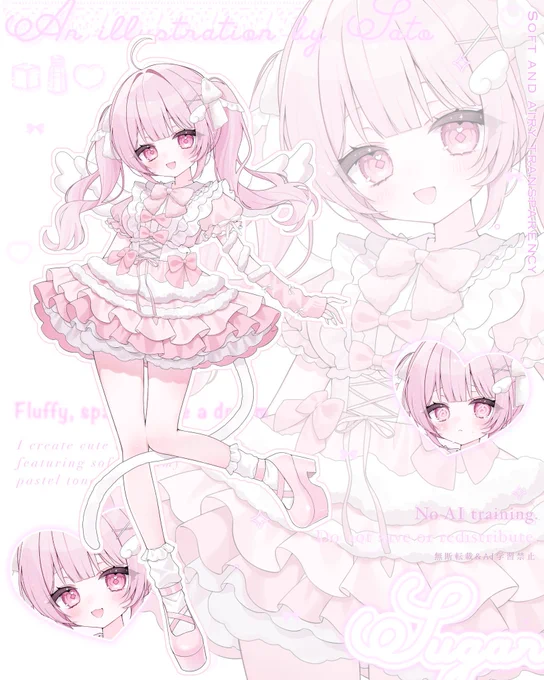 #凍結祭りでフォロワー減ったから自己紹介して逆に増やす 透明感と甘さのあるお砂糖のようなイラストを描いている人です.ᐟ.ᐟ