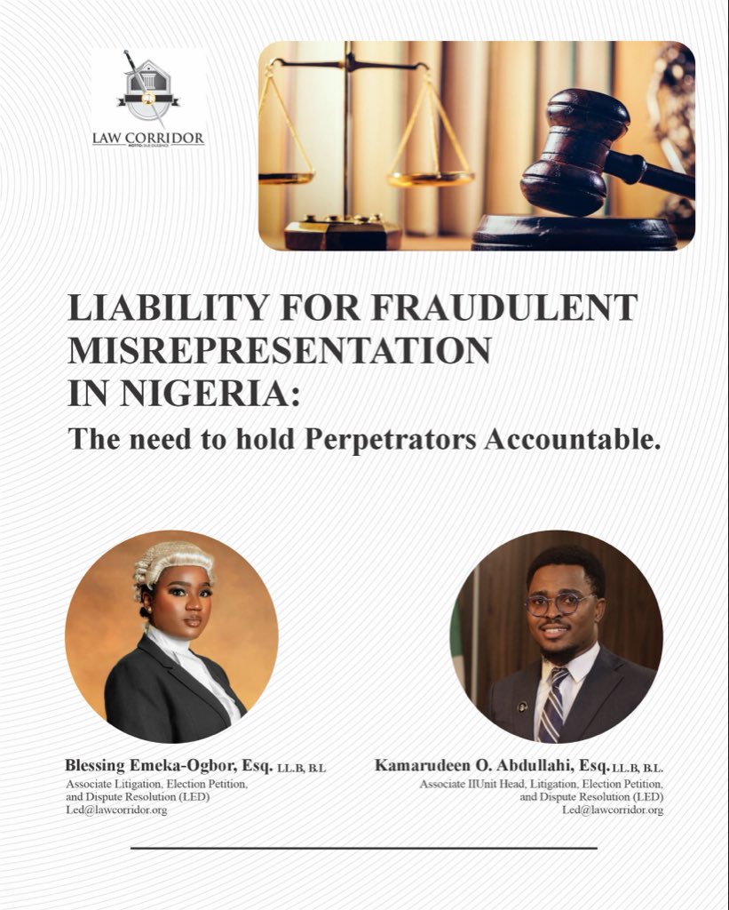 Nigeria’s digitized economy has transformed the internet into a powerful tool for commerce, communication, and social engagement.

Kindly click the link here to read the full Publication: lawcorridor.org/5580-2/