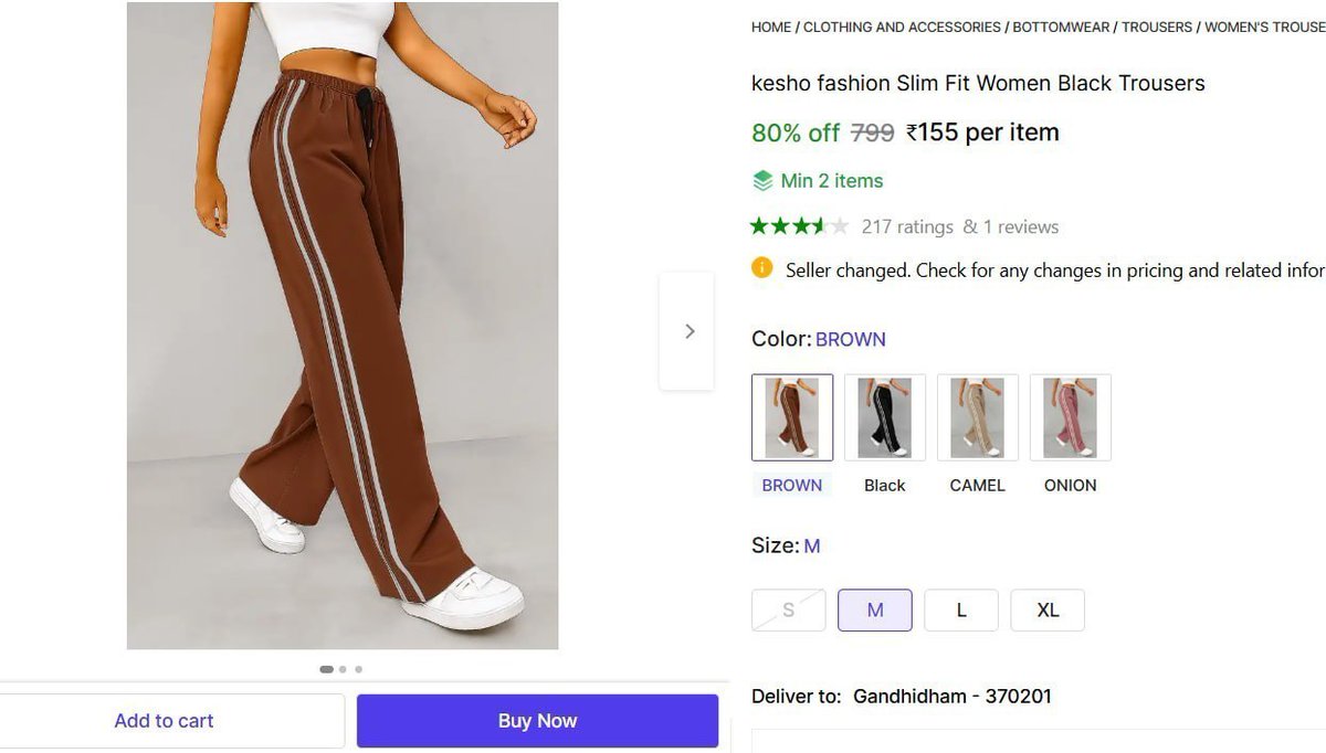 LootDeals140271's tweet image. 🔥  Women Slim Fit Trouser @ ₹155

🔗 bitli.in/5Y65F2J
🔗 bitli.in/R6btyZ4

Min. Buy Qty - 2 | 4 Color
#click #trouser #shop