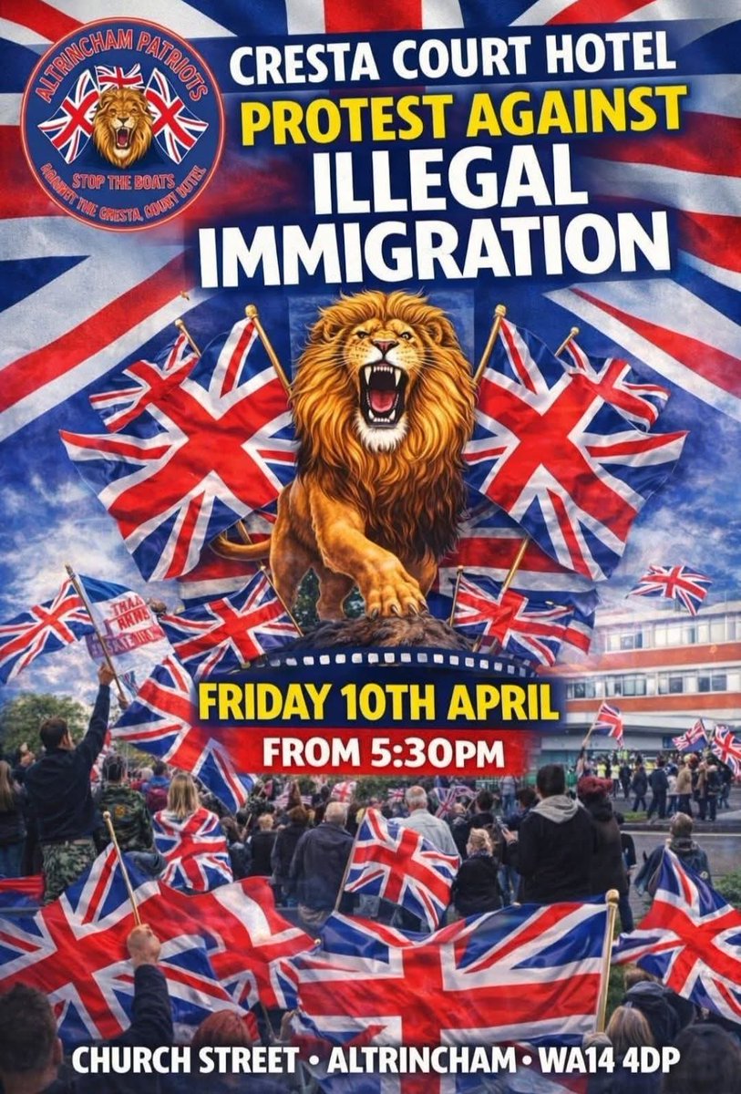 BritFaithful's tweet image. Come on people! 💪🏻🇬🇧 
#CrestaCourtHotel #Altrinchem #SendThemBack