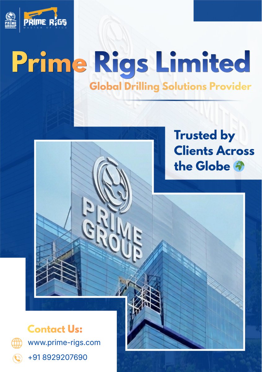 Driven by innovation.
Defined by Quality

#PrimeRigs #Engineering #GlobalBrand #IndustrialEquipment #BestDrillingManufacturers #PrimeGroup