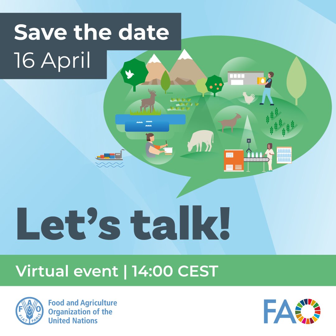 FAOLivestock's tweet image. .@FAO is developing a global assessment of the contribution of livestock to #FoodSecurity, sustainable agrifood systems, nutrition &amp;amp; healthy diets? Join our webinar to hear private sector perspectives ahead of the publications launch

🗓️16 April | 14:00
ℹ️bit.ly/41nxhKz