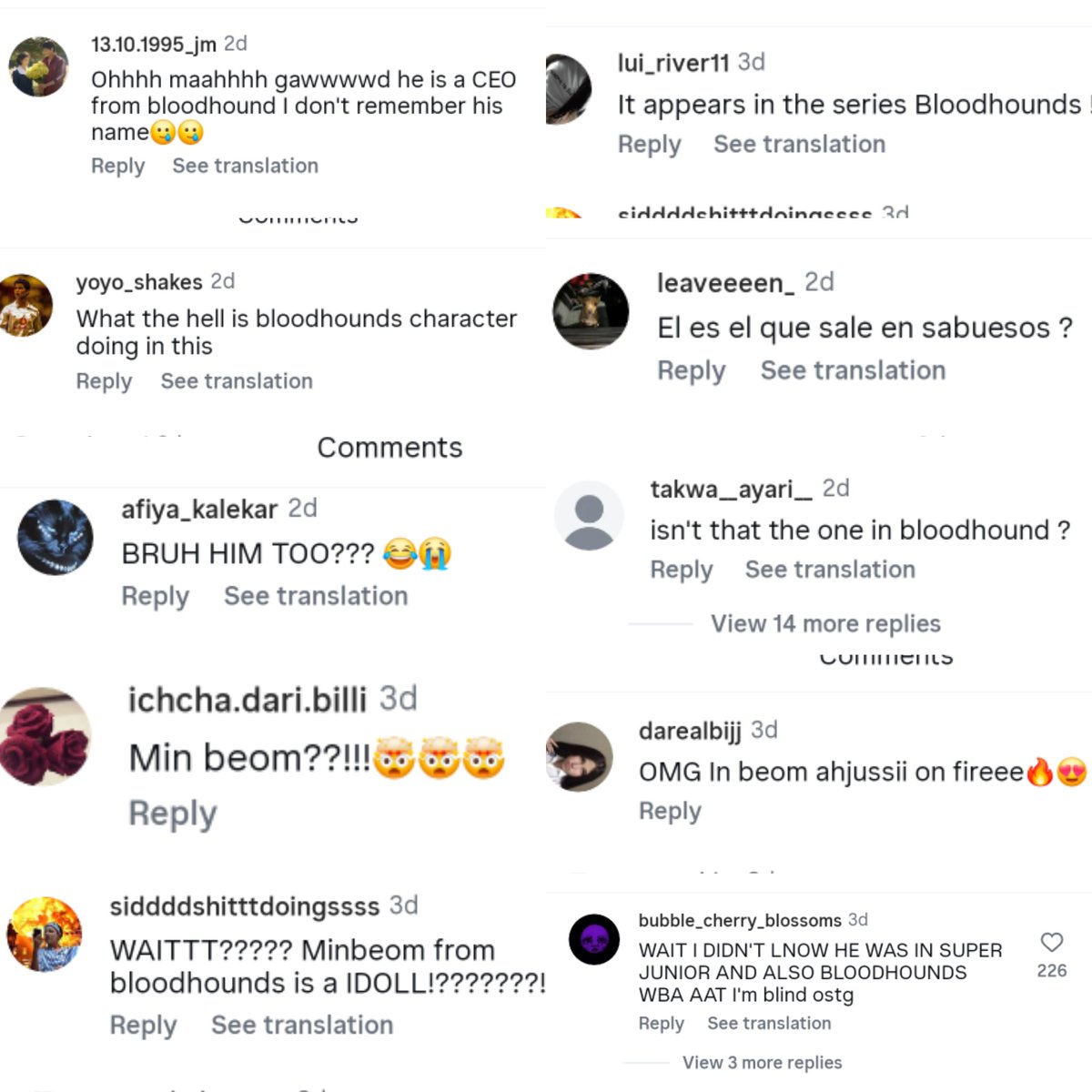 wonniemallow's tweet image. Some comments from people who found out that Hong Minbeom is actually an idol are hilarious 😂

"Did he sell his company and became a kpop idol?"
"WAITTT? Minbeom from bloodhounds is a IDOLL?????"

#시원 #SIWON #최시원 #CHOISIWON 
@siwonchoi