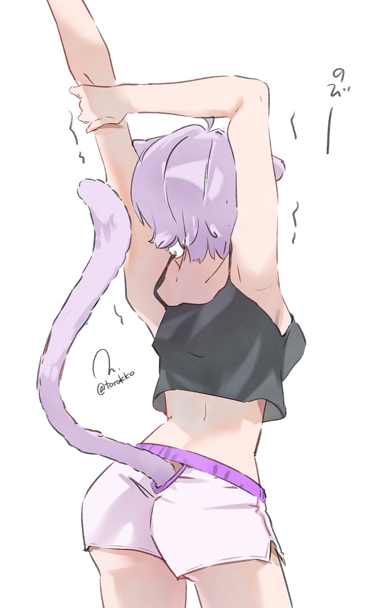 猫又おかゆ 「寝起きおかゆん 今日はワンドロでした #絵かゆ Daily Illustrati」|にしやまひろしのイラスト