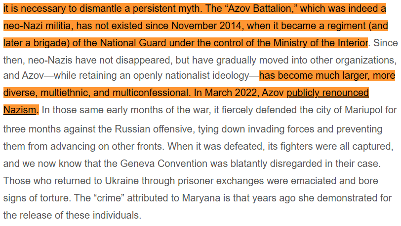 The Italian group "Antiauthoritarian Alliance", which is promoting the "anti-fascists" fighting under the command of 🇺🇦neo-Nazis, is whitewashing Azov: "has become much larger, more diverse, multiethnic, and multiconfessional... publicly renounced Nazism."
antiauth.space/2026/04/07/ant…