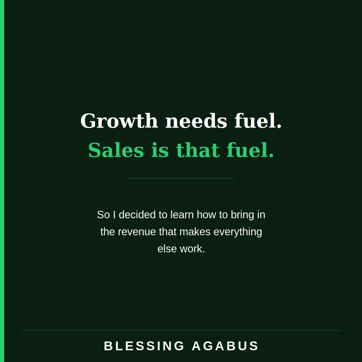 FineAgabus's tweet image. This is the deep drive that led me to start my sales and telemarketing learning. 

I want to understand, know and be a part of those who bring in the revenue while giving out worthy experience. 

#SalesJourney
#Marketing
