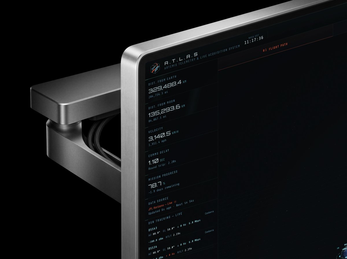 mikeoverton21's tweet image. Been asked a few times how I built the Artemis II tracker, so I've written it all up.

The trajectory maths, the NASA APIs, the telemetry fallback I bodged together on splashdown day. All of it.

overton.cloud/projects/a-t-l…

#ArtemisII #NASA #WebDevelopment #JavaScript #ThreeJS