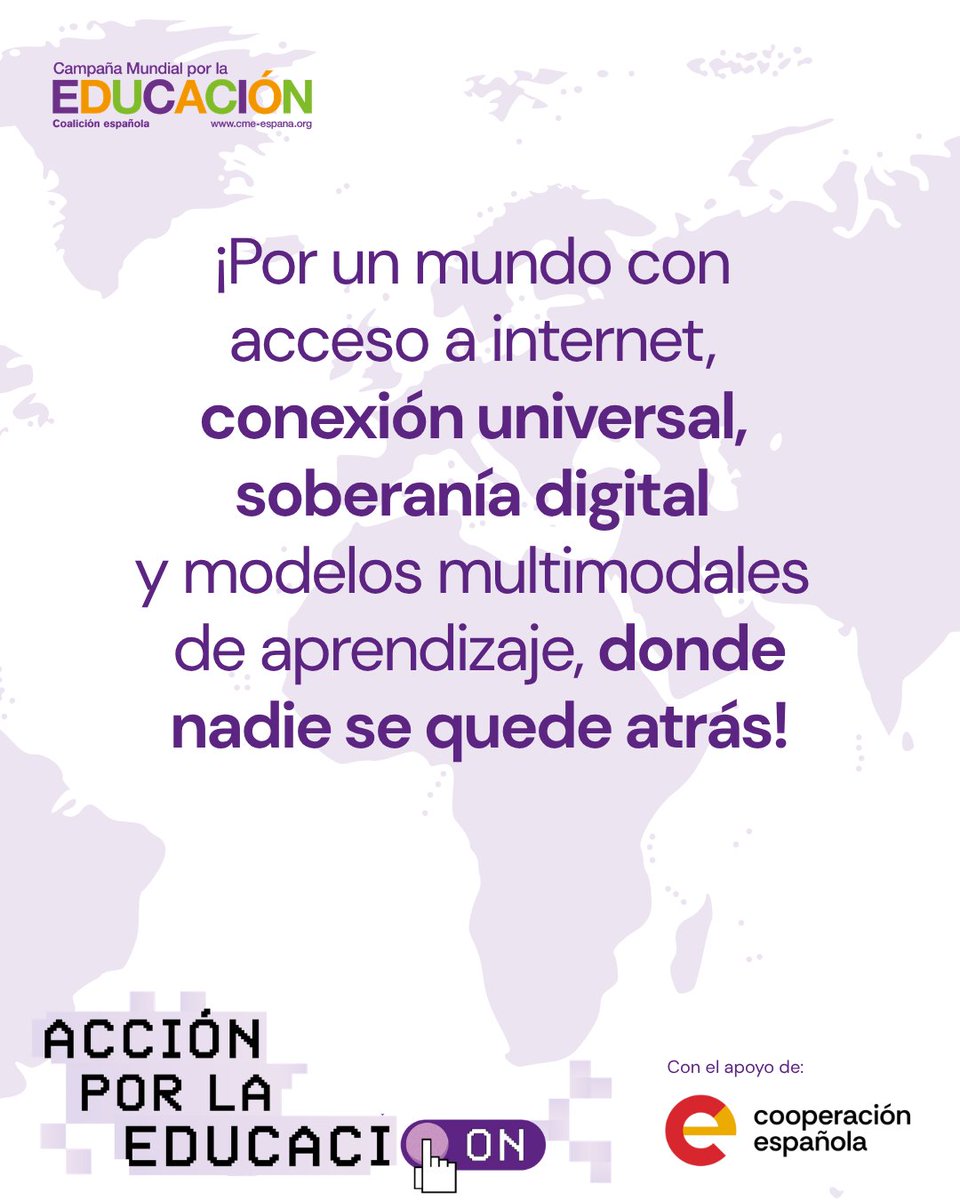 CME_es's tweet photo. La educación no puede parar en emergencias.

Financiación, escuelas seguras, docentes preparados y conectividad para no dejar a nadie atrás.

Súmate al posicionamiento https://t.co/hLrvb9Zsko

#AcciónPorLaEducación https://t.co/tJFMDyVt4W