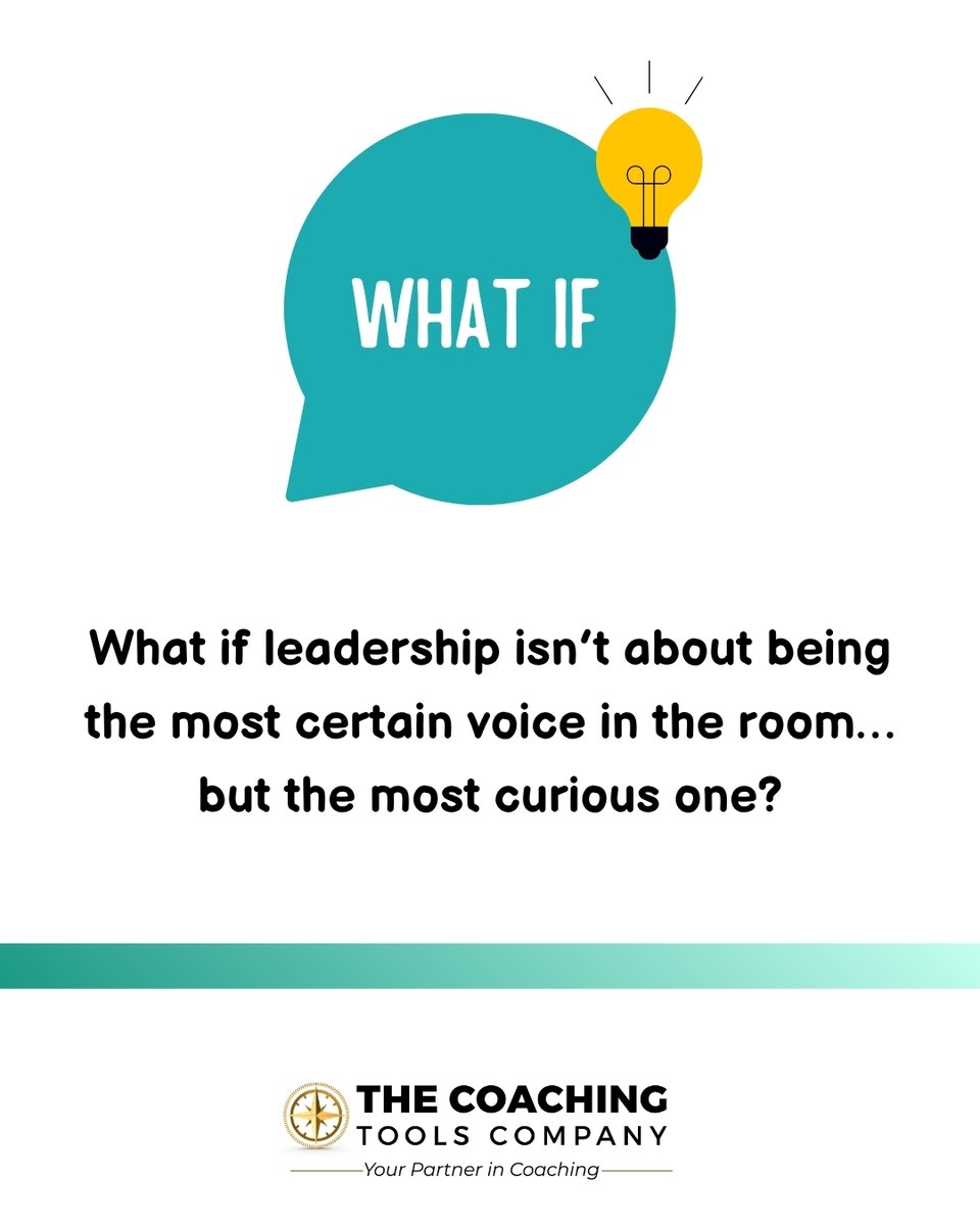ToolsForCoaches's tweet photo. Leaders are expected to be certain.

But certainty can close conversations.
Curiosity opens them.
What happens if you stay curious a little longer?

#leadership #thecoachingtoolscompany https://t.co/3iPfFtf35l