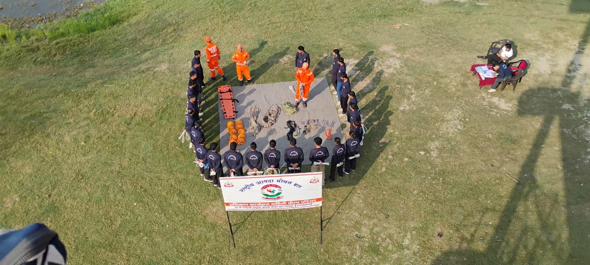 ndmaindia's tweet image. Yuva Aapda Mitra Scheme:
MY Bharat volunteers received hands-on training in rescue technique at @15bnNdrf Gadarpur, Udham Singh Nagar, Uttarakhand, under the aegis of @ndmaindia and @USDMAUk 
#NDMA #YAMS #training #volunteers