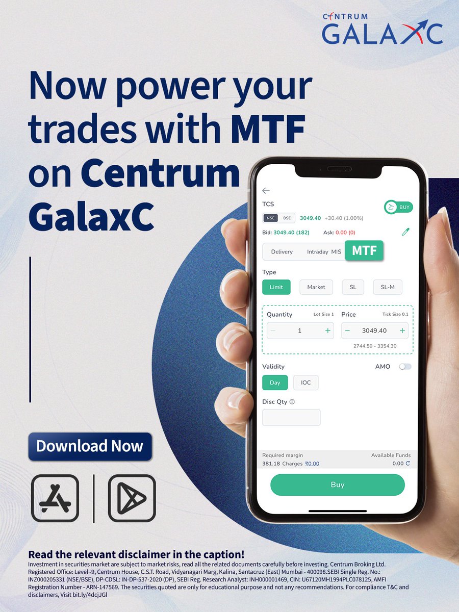 centrumgalaxc's tweet photo. Running low on funds doesn’t mean missing out on opportunities. 💡

With MTF on our Centrum GalaxC - Trade & Invest App, you can take positions by paying just a fraction upfront while we fund the rest.
Seamlessly access more buying power and act on your trades without disruption. 📈

Disclaimer: https://t.co/IsQwoysm9i

#MTF #TradingStrategy #Leverage #MarketOpportunities #CentrumGalaxC
