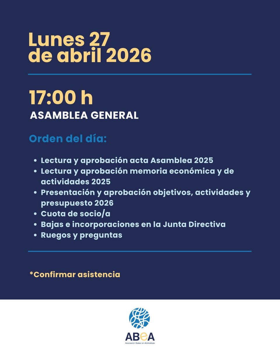 Asociación Balear en Amiloidosis tweet media