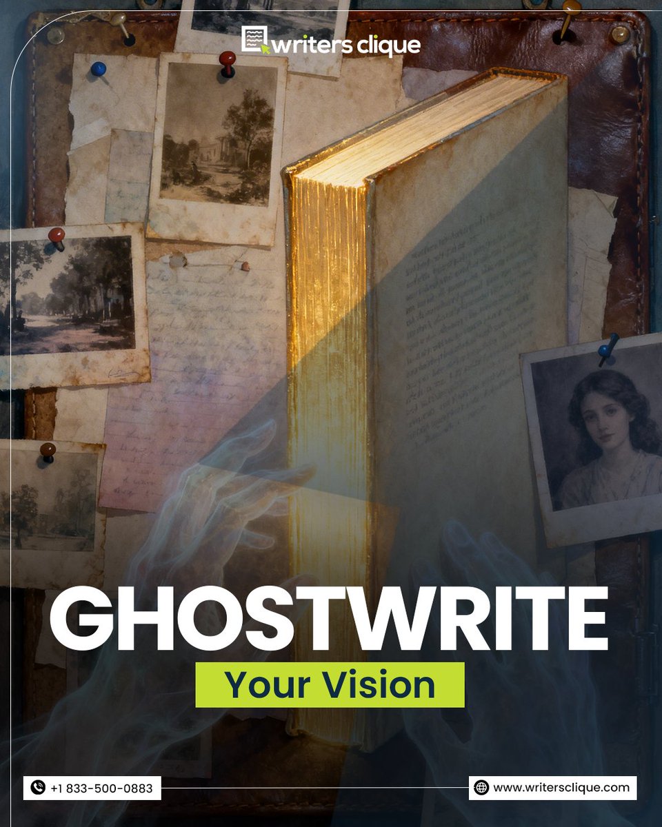 WritersClique1's tweet image. Bring   your vision to life. Personalized ghostwriting for all genres and styles.
writersclique.com
#Ghostwriting #VisionToBook #WritersClique #CustomWriting