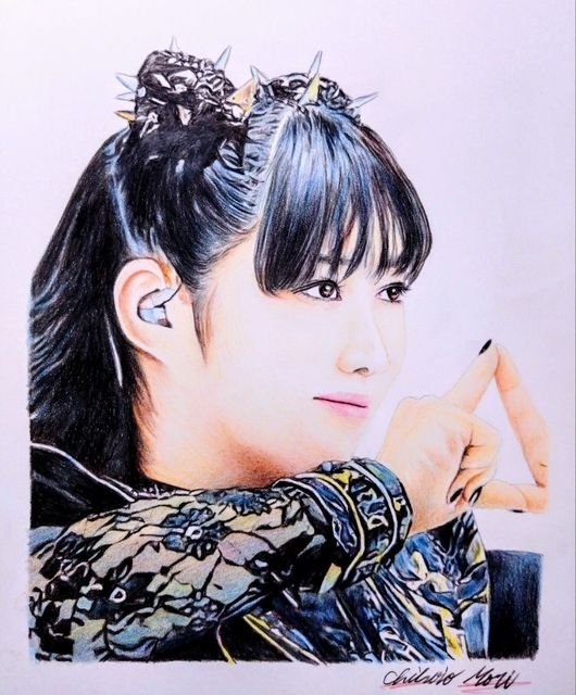 BABYMETAL ✨ #MOMOMETAL 🤘 描いた色鉛筆画です✏️ 絵の依頼承ります