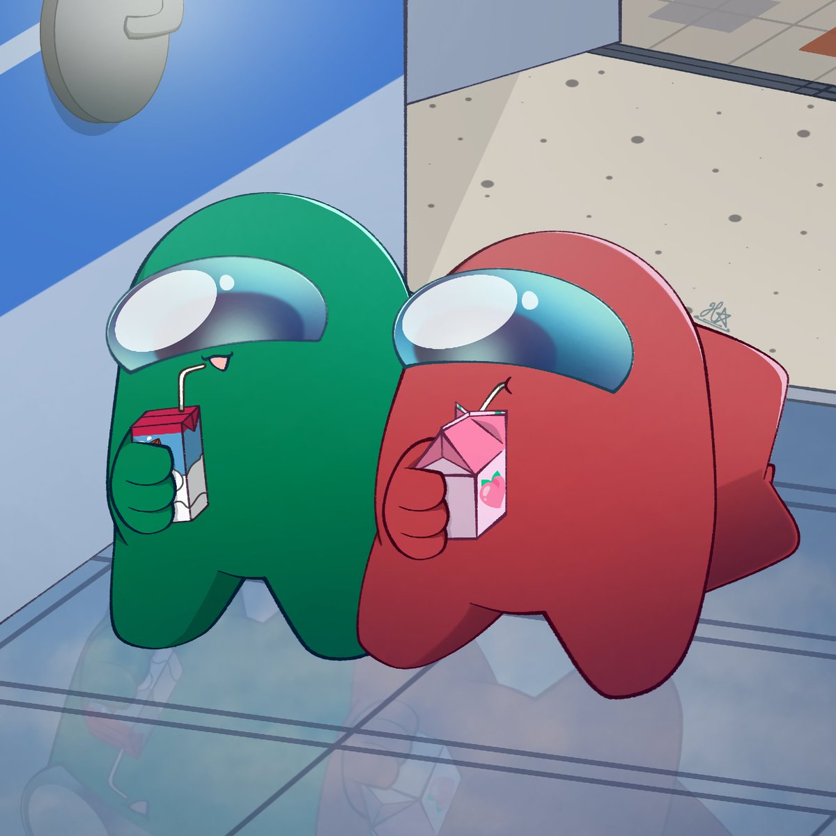 Hii_and_Nyx's tweet image. 💚❤️
 #AmongUs