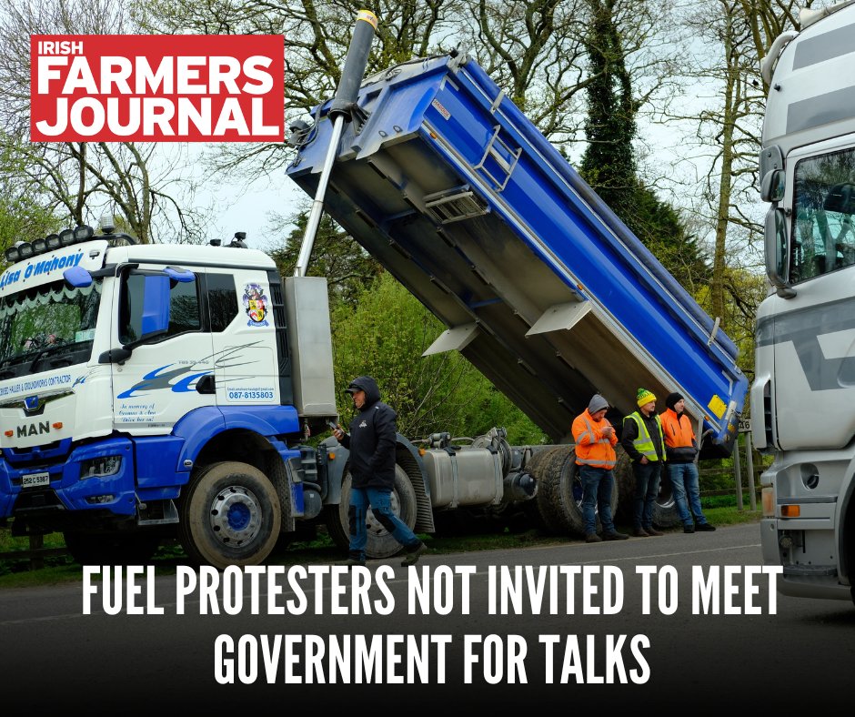 FJMachinery's tweet image. Fuel protesters have not been invited to the talks that are to take place this Friday between road hauliers, farmers and Government.
#fuelprotest