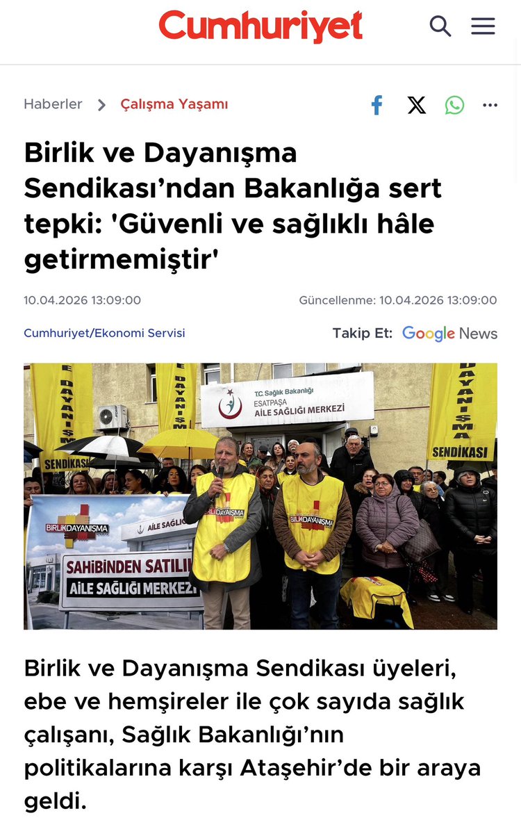 Birlik ve Dayanışma Sendikası tweet media