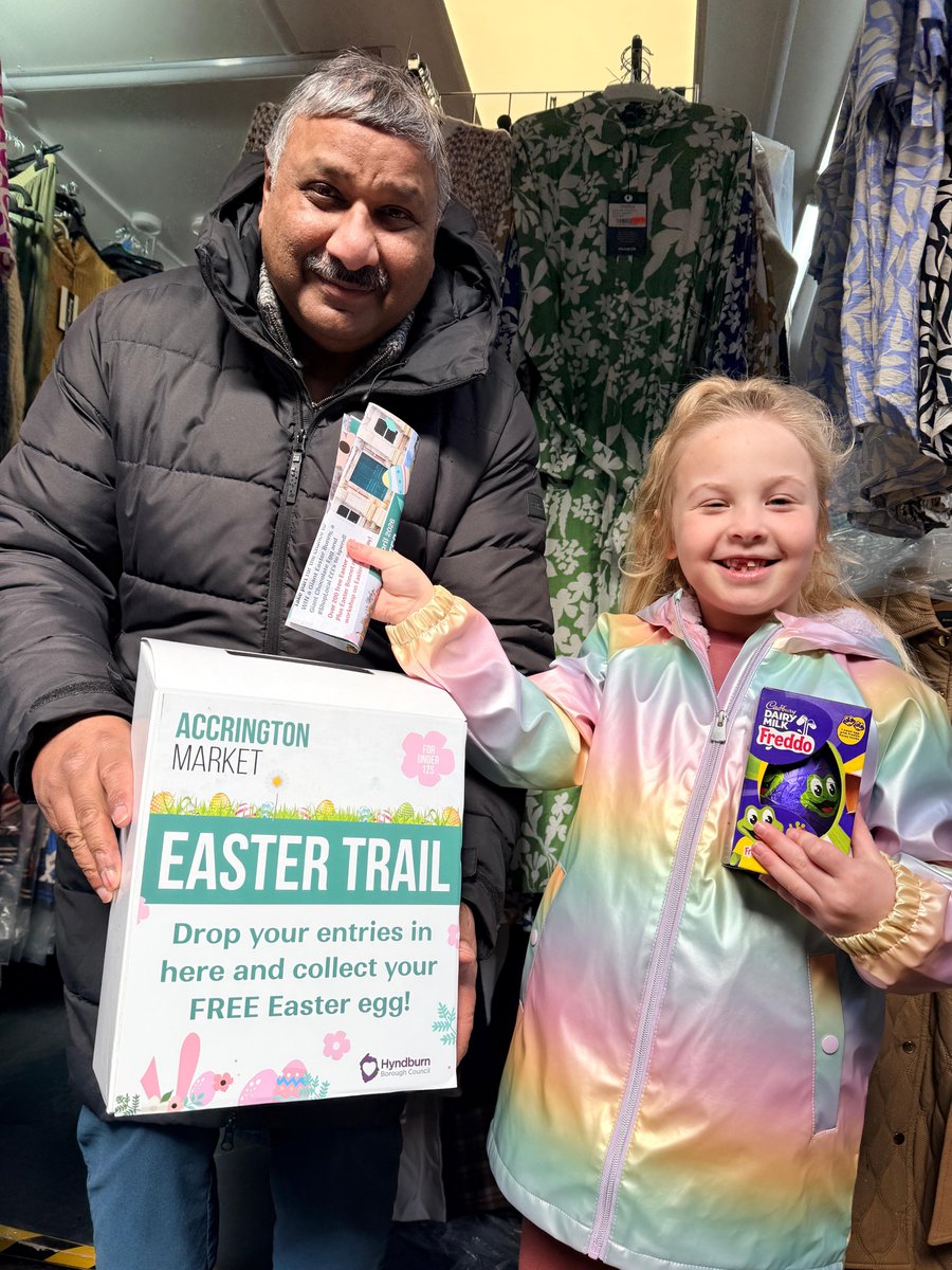 HyndburnCouncil's tweet image. Our #ShopLocal Easter Trail on Accrington Market ends tomorrow at 2pm! 🐰🐣

Not got a competition booklet? Download a copy here ⬇️

user-29310172.cld.bz/Accrington-Mar…

Come and join in the fun! 🤩

#AccringtonMarket