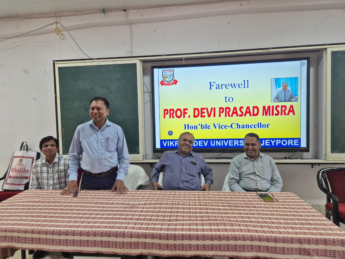 Bidding a respectful and heartfelt farewell to Prof. Devi Prasad Misra, Hon’ble Vice-Chancellor, on this day, 10.04.26.His visionary leadership, unwavering dedication, and tireless efforts have transformed this new university into a truly remarkable and eye-catching institution