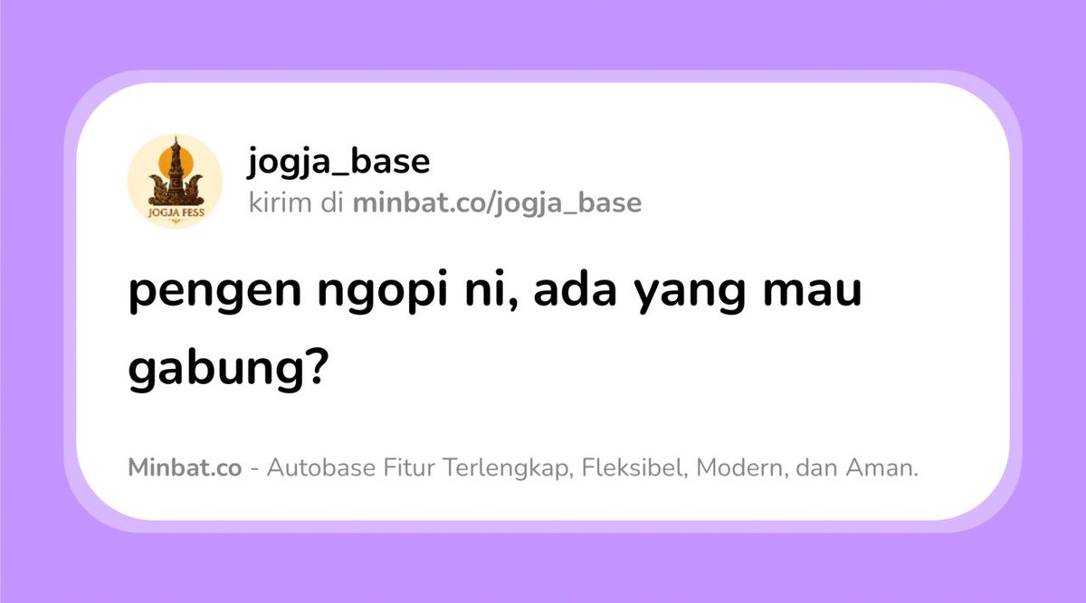 JOGJA FESS | KIRIM FESS CEK PINNED tweet media