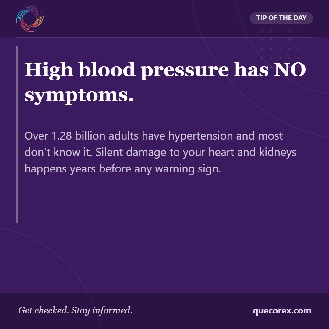 quecorex's tweet photo. Don't wait for symptoms. Regular checkups save lives. Quecorex helps clinics track patient vitals automatically
and flag abnormal readings before they become emergencies.
#Hypertension #BloodPressure #SilentKiller #HealthTip #Quecorex https://t.co/KDihVP9YIt