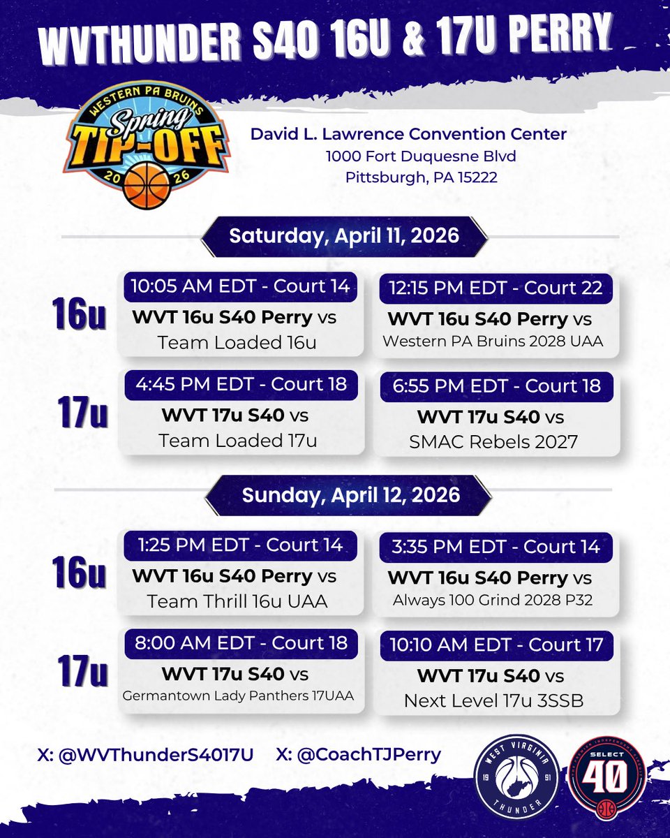 West Virginia Thunder S40/P24 16U & 17U (Perry) tweet media