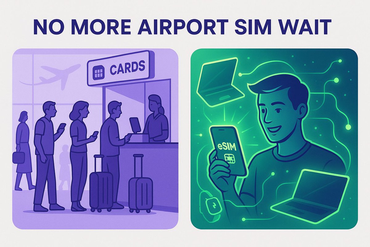 XPINNetwork's tweet image. Waiting hours at airport for a SIM card? Not with XPIN 😤 Instant eSIM activation, anywhere 🌍⚡ #XPIN #eSIM #DePIN