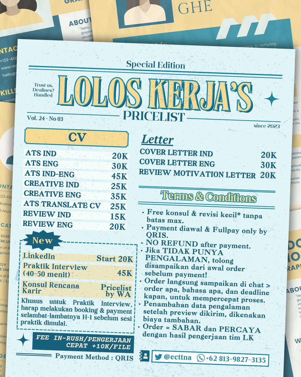 ghe🌸 jasa CV LinkedIn tweet media